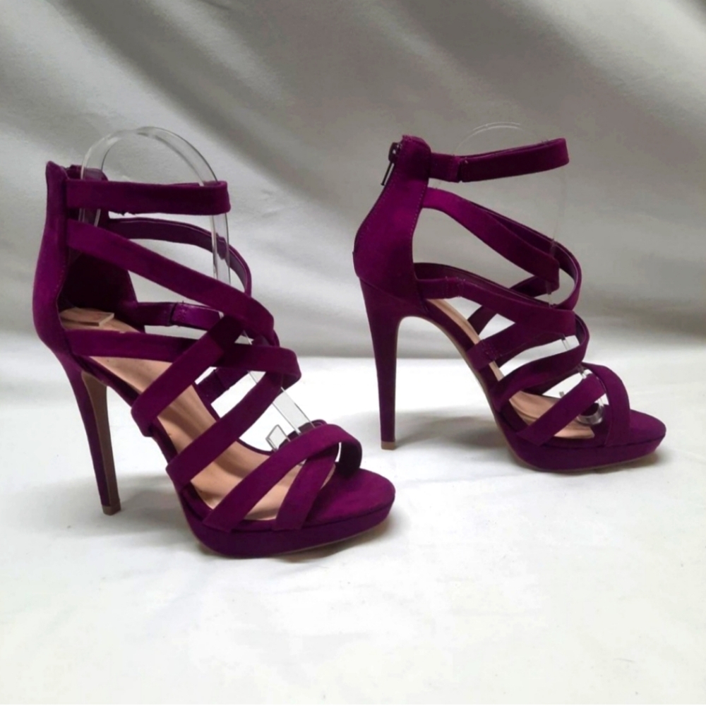 Charlotte Russe Purple Faux Suede Stilettos
